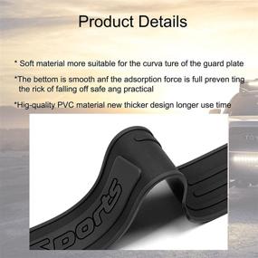 img 2 attached to 🚘 Ajxn 1 PC Car Rear Bumper Protector 35 inches * 2.75 inches, Universal Rubber Anti-Scratch Trunk Exterior Accessories - Black #1