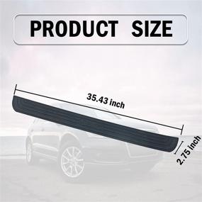 img 3 attached to 🚘 Ajxn 1 PC Car Rear Bumper Protector 35 inches * 2.75 inches, Universal Rubber Anti-Scratch Trunk Exterior Accessories - Black #1