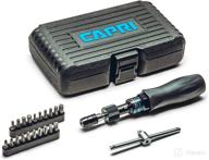 🔧 черный набор маленьких сертифицированных торцевых отверток от capri tools - cp21075 логотип