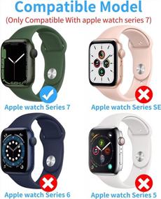 img 3 attached to 2-Pack Apple Watch Series 7 41Mm Защитный чехол для экрана из закаленного стекла, Full HD Clear Bumper Protective Cover, Совместимый с IWatch Series 7 (41Mm, черный/черный)