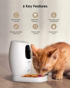 img 3 attached to 1080P Night Vision Smart Pet Camera with Treat Dispenser & Tossing, 2.4G WiFi, Live Video, 2 Way Audio Communication for Dogs and Cats - HONGSA Pet Camera