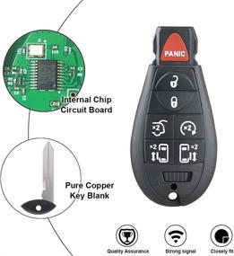 img 2 attached to Keyless Entry Remote Control Key Fob Compatible For Dodge Chrysler 08-2016 Town And Country / 2008-2014 DOD-Ge Grand Caravan / 6 1 Button 433MHZ Interchange Part Number:M3N5WY783X IYZ-C01C