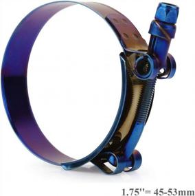 img 3 attached to Регулируемый хомут для шланга с Т-образным болтом - Kyostar Ranger диаметром 1,75 дюйма из нержавеющей стали с титаново-синим покрытием (45-53 мм)