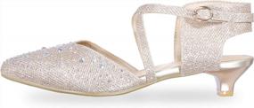 img 1 attached to Silver Gold Black IDIFU Women'S Sequins Wedding Kitten Heel Shoes - Perfect For Bridal Dances!