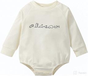 img 4 attached to Cute and Cozy Baby Knit Romper: Solid Rainbow Crewneck Sweatshirt for Girls and Boys