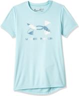 girls' clothing: active - under armour graphic short sleeve t-shirt logo