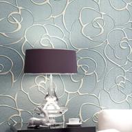 stylish and chic: qihang 3d rose flower wallpaper in light blue - 5.3㎡ coverage logo