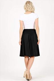 img 2 attached to Simlu Women'S Plus Size Skirt With Pockets Below Knee Length Ruched Flowy Midi Skirt