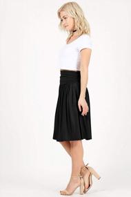img 3 attached to Simlu Women'S Plus Size Skirt With Pockets Below Knee Length Ruched Flowy Midi Skirt
