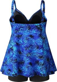 img 3 attached to MOGGEI Swimsuit Swimwear Tankini Bathing Women's Clothing ~ Swimsuits & Cover Ups