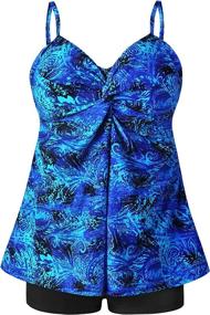 img 4 attached to MOGGEI Swimsuit Swimwear Tankini Bathing Women's Clothing ~ Swimsuits & Cover Ups