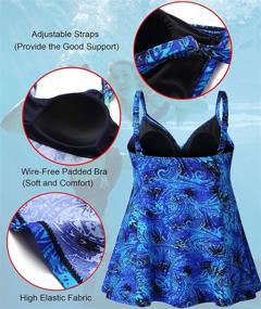 img 1 attached to MOGGEI Swimsuit Swimwear Tankini Bathing Women's Clothing ~ Swimsuits & Cover Ups