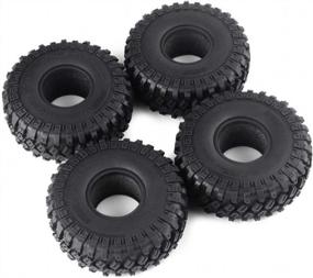 img 3 attached to 1.9 Inch Crawler Rubber Tires With A Length Of 120Mm Ideal For 1:10 RC Rock Crawlers Such As Axial SCX10, SCX10 II 90046, 90047, SCX10 III AXI03007, TRX-4, TRX4 By INJORA