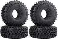 1.9 inch crawler rubber tires with a length of 120mm ideal for 1:10 rc rock crawlers such as axial scx10, scx10 ii 90046, 90047, scx10 iii axi03007, trx-4, trx4 by injora logo