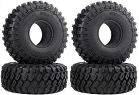 img 4 attached to 1.9 Inch Crawler Rubber Tires With A Length Of 120Mm Ideal For 1:10 RC Rock Crawlers Such As Axial SCX10, SCX10 II 90046, 90047, SCX10 III AXI03007, TRX-4, TRX4 By INJORA