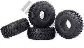 img 1 attached to 1.9 Inch Crawler Rubber Tires With A Length Of 120Mm Ideal For 1:10 RC Rock Crawlers Such As Axial SCX10, SCX10 II 90046, 90047, SCX10 III AXI03007, TRX-4, TRX4 By INJORA