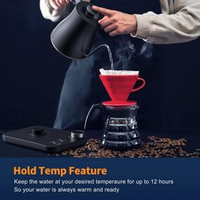 img 3 attached to Ulalov Gooseneck Kettle - Precise Temperature Control For Perfect Pour-Over Coffee And Tea In Seconds