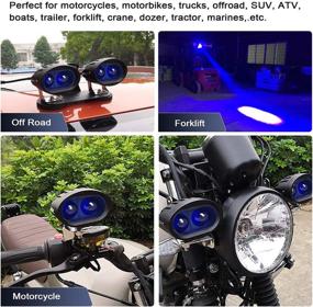 img 1 attached to 🔵 Enhance Safety with 20W Motorcycle LED Lights Blue Fog Driving Lights - Heavy Duty LED Work Light (Pack of 2)