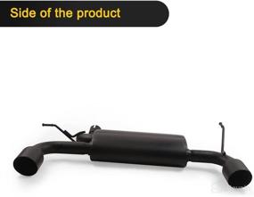 img 3 attached to 🚀 Matte Black Dual CatBack Exhaust Muffler System for 2007-2017 Wrangler JK 2/4DR by BoardRoad