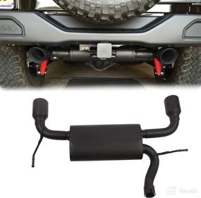 img 4 attached to 🚀 Matte Black Dual CatBack Exhaust Muffler System for 2007-2017 Wrangler JK 2/4DR by BoardRoad