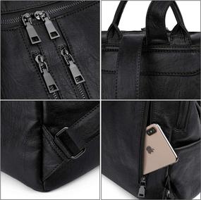 img 2 attached to UTO Backpack Leather Rucksack Shoulder Women's Handbags & Wallets : Fashion Backpacks