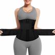 women's latex workout waist trainer corset with double straps x-shape faja trimmer belt by kiwi rata logo