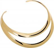 women's stainless steel gold/silver choker collar necklace statement bib open african jewelry logo