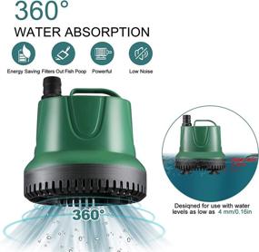 img 2 attached to 🌊 Zoxkoy Submersible Water Pump - 550GPH - Ultra Quiet Fountain Pump for Aquariums, Ponds, Hydroponics, and Waterfalls