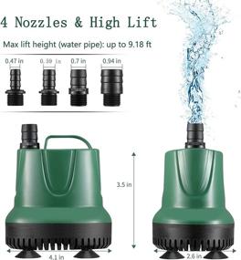 img 3 attached to 🌊 Zoxkoy Submersible Water Pump - 550GPH - Ultra Quiet Fountain Pump for Aquariums, Ponds, Hydroponics, and Waterfalls