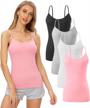 amvelop women's adjustable spaghetti strap tank top camisole - enhance your style and comfort with camisoles logo