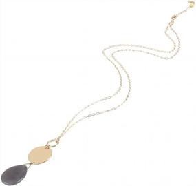 img 1 attached to Women'S Fashion Jewelry - Komking Long Pendant Necklace, Elegant And Stylish Y-Shaped Necklace For Girls