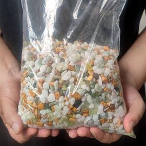 img 4 attached to 🏞️ Premium 6lb Mixed Pebbles Gravel with Pastel Accents - Ideal for Plant Aquariums, Landscaping, Vase Fillers