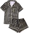 lyaner womens striped pajamas sleepwear women's clothing - lingerie, sleep & lounge logo