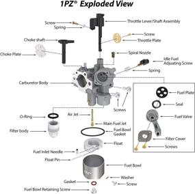 img 3 attached to 🔥 Высокопроизводительный карбюратор 1PZ UMS-101: Идеален для двигателя Subaru Robin EX13 EX17 EX17D SP17 SP170 277-62301-30 277-62302-50.