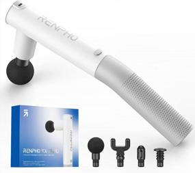 img 4 attached to RENPHO Extend Massage Gun, 2 In 1 Electric Hand Held Back Massager Gun Deep Tissue, Percussion Muscle Massage Gun For Athletes With Type-C Charging, Portable Massagers For Neck And Back Christmas Gift