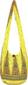 img 3 attached to Peacock Bohemian Crossbody Shoulder BlackYellow Women's Handbags & Wallets : Hobo Bags