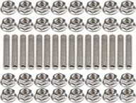 🛠️ stainless steel exhaust manifold studs nuts set - 16 pcs kit for ford 4.6 5.4 liter v8, fits 2 manifolds, m8 exhaust studs logo