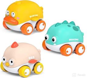 img 4 attached to 🚗 Animal Car Toys for 1 2 3 Year Old Boys – 3 Pack Wind up Car Toys and Bath Toys – Perfect 1 Year Old Boy Gifts – Engaging Toddler Toys for Ages 1-2 – Ideal Baby Toys 12-18 Months – Memorable Birthday Gifts for Boys and Girls