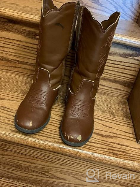 img 1 attached to 👢 Wowhah Kids Unisex Cowboy Boots - Western Mid Calf Boot for Boys and Girls (Toddler/Little Kid/Big Kid) review by Yiorgos Reynolds