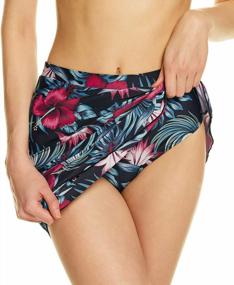 img 3 attached to TSLA Women'S Swim Skirt With UPF 50+ Sun Protection, Elastic Waistband Swimsuit Skort, Built-In Bikini Bottom For Swimwear