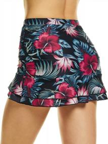 img 1 attached to TSLA Women'S Swim Skirt With UPF 50+ Sun Protection, Elastic Waistband Swimsuit Skort, Built-In Bikini Bottom For Swimwear