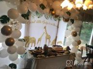 img 1 attached to 16 Ft White, Gold & Confetti Balloon Garland Arch Kit - 168 Pieces With Tropical Palm Leaves Greenery For Baby Shower Decorations, Wedding, Bachelorette, Engagement Party, Birthday Anniversary review by Larry Simpson