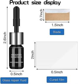 img 3 attached to 🚗 CIDBEST Windshield Repair Kit: High-Quality Auto Glass Repair Tools for Easy Self-Fixing of Chips, Bulls-Eye, Star-Shaped & Half-Moon Cracks – Set of 4 Resins Included