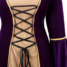 img 1 attached to Frawirshau Velvet Queen Dresses 👗 - Women's Renaissance Costume Medieval Dress