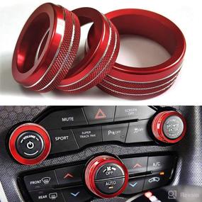 img 4 attached to 🔴 Auprite Climate Control Knob Covers 2015-2022 for Challenger, Charger, 300/300s, Ram - 3Pcs/Red