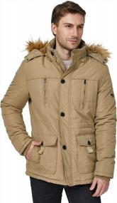 img 2 attached to WenVen Men'S Winter Parka Coat: Stay Warm With Removable Faux Fur Hood