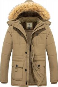 img 4 attached to WenVen Men'S Winter Parka Coat: Stay Warm With Removable Faux Fur Hood