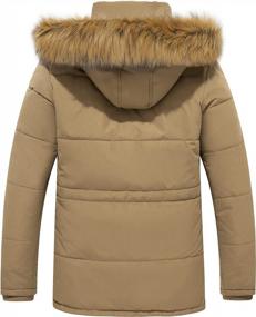 img 3 attached to WenVen Men'S Winter Parka Coat: Stay Warm With Removable Faux Fur Hood
