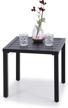 phi villa black metal square side/end table for indoor and outdoor use - perfect for patio, coffee bistro and small spaces logo