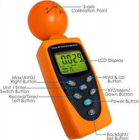 img 1 attached to Triple Axis Radio Frequency (RF) Digital Field Strength Meter EMF Radiation Cell Phones, Smart Meters, Home Inspections 50MHz ~ 3.5GHz Frequency ElectroSmog Power Meter Tester